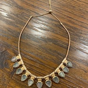 Kendra Scott Willow Choker Necklace in Rose Gold/gray illusion